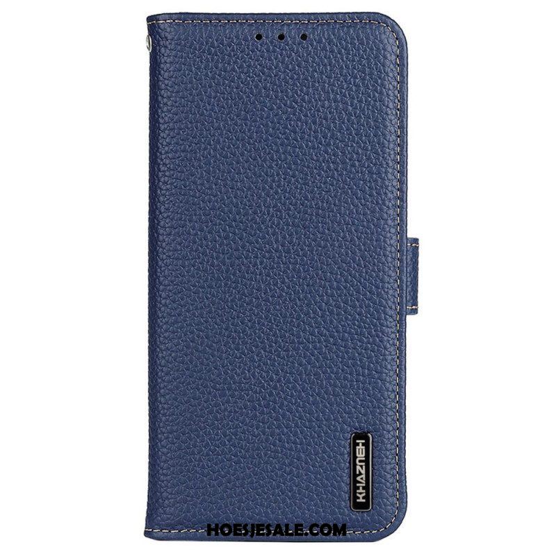 Folio-hoesje voor Samsung Galaxy M13 Khazneh Lychee Leer