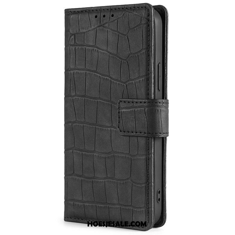 Folio-hoesje voor Samsung Galaxy M13 Krokodillenhuidstijl