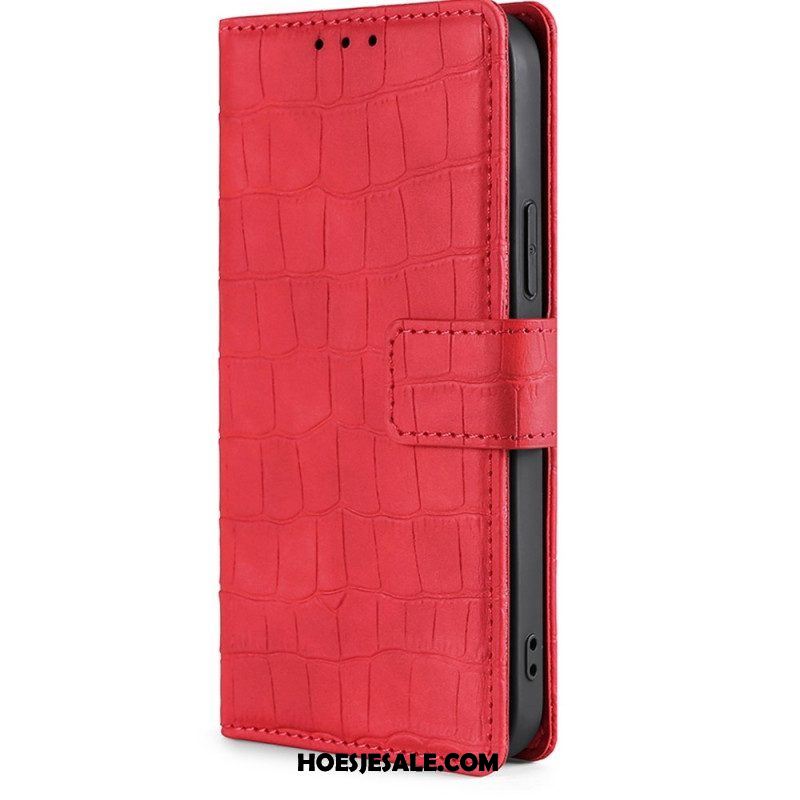 Folio-hoesje voor Samsung Galaxy M13 Krokodillenhuidstijl