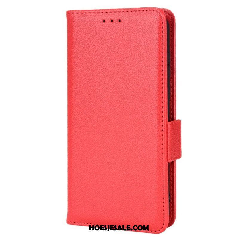 Folio-hoesje voor Samsung Galaxy M23 5G Lychee Lederen Stijl