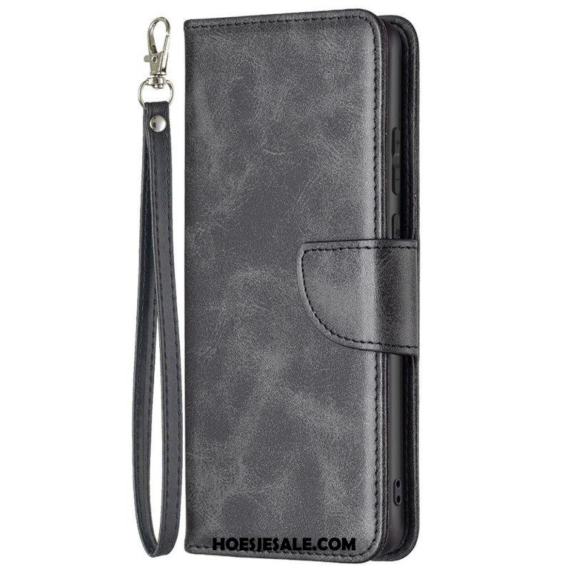 Folio-hoesje voor Samsung Galaxy M23 5G Schuine Sluiting Met Riem