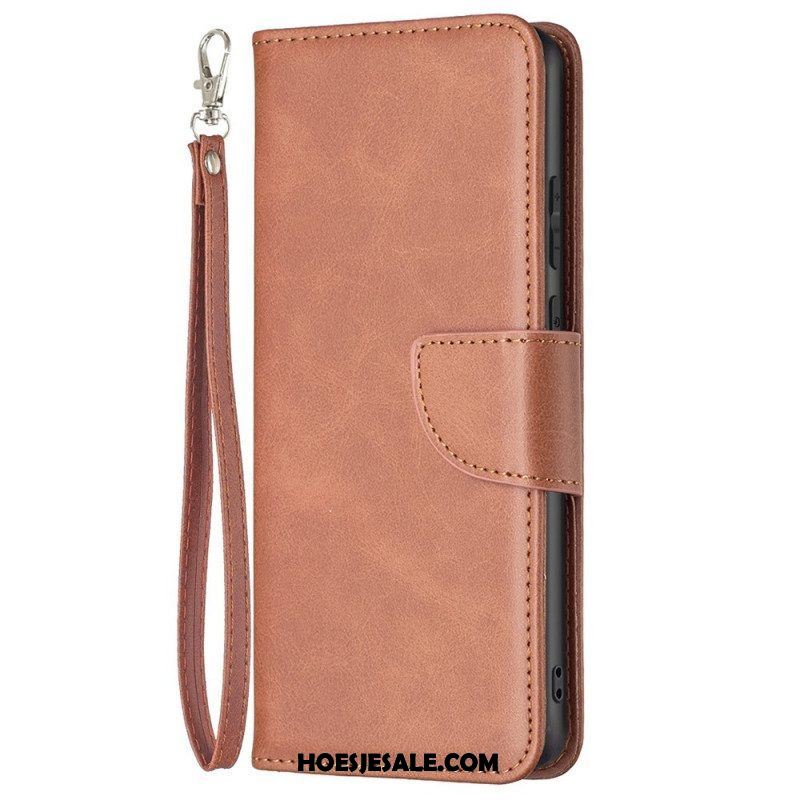 Folio-hoesje voor Samsung Galaxy M23 5G Schuine Sluiting Met Riem