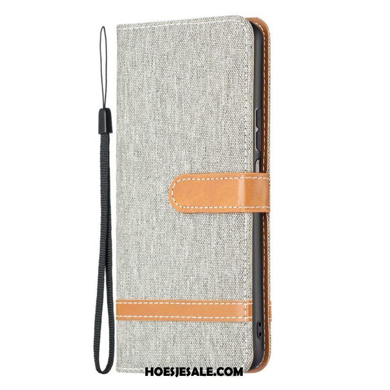 Folio-hoesje voor Samsung Galaxy M23 5G Stof Met Riem