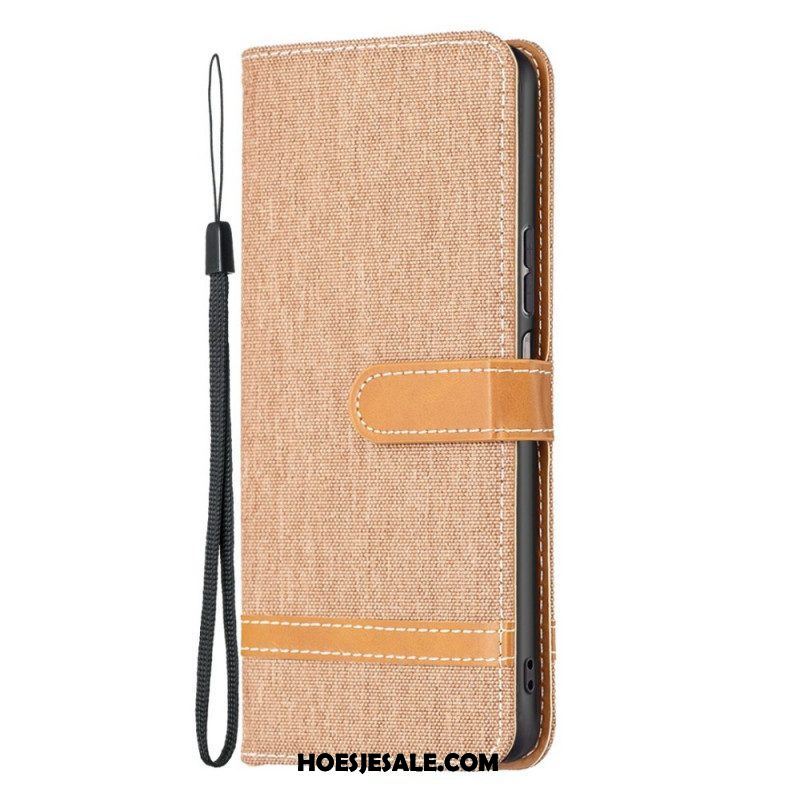 Folio-hoesje voor Samsung Galaxy M23 5G Stof Met Riem