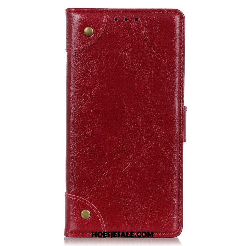 Folio-hoesje voor Samsung Galaxy M23 5G Vintage Nappaleer