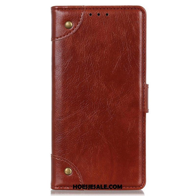 Folio-hoesje voor Samsung Galaxy M23 5G Vintage Nappaleer