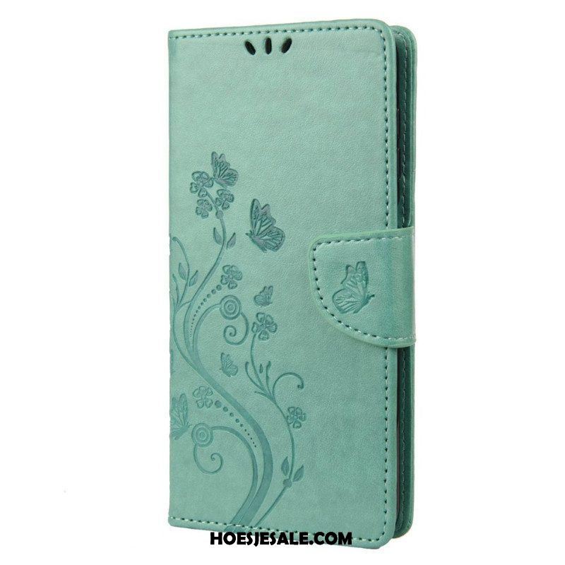 Folio-hoesje voor Samsung Galaxy M23 5G Vlinders En Bloemen