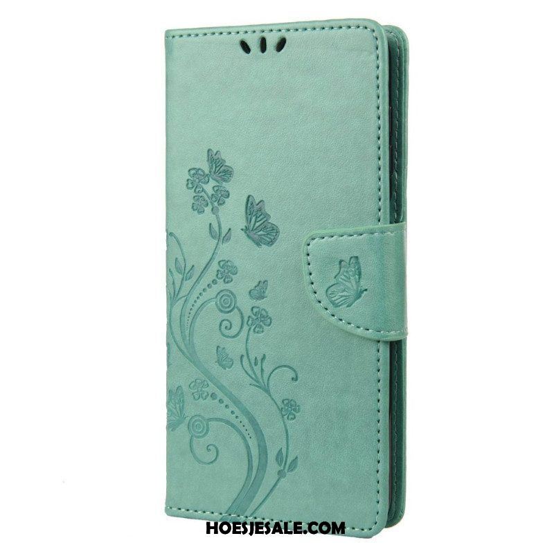 Folio-hoesje voor Samsung Galaxy M23 5G Vlinders En Bloemen