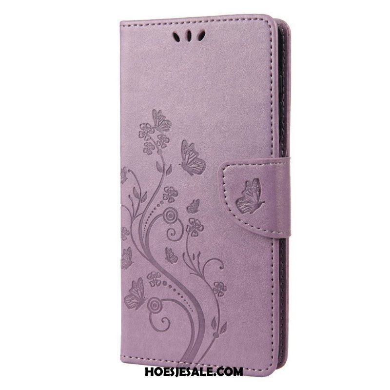 Folio-hoesje voor Samsung Galaxy M23 5G Vlinders En Bloemen