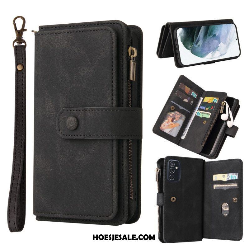 Folio-hoesje voor Samsung Galaxy M52 5G Met Ketting Lanyard Portemonnee