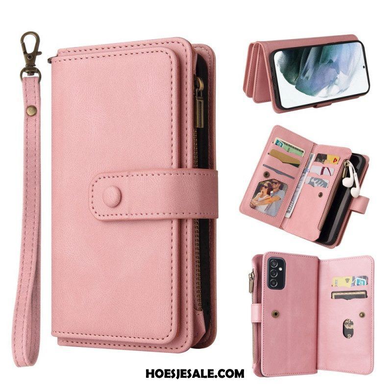 Folio-hoesje voor Samsung Galaxy M52 5G Met Ketting Lanyard Portemonnee