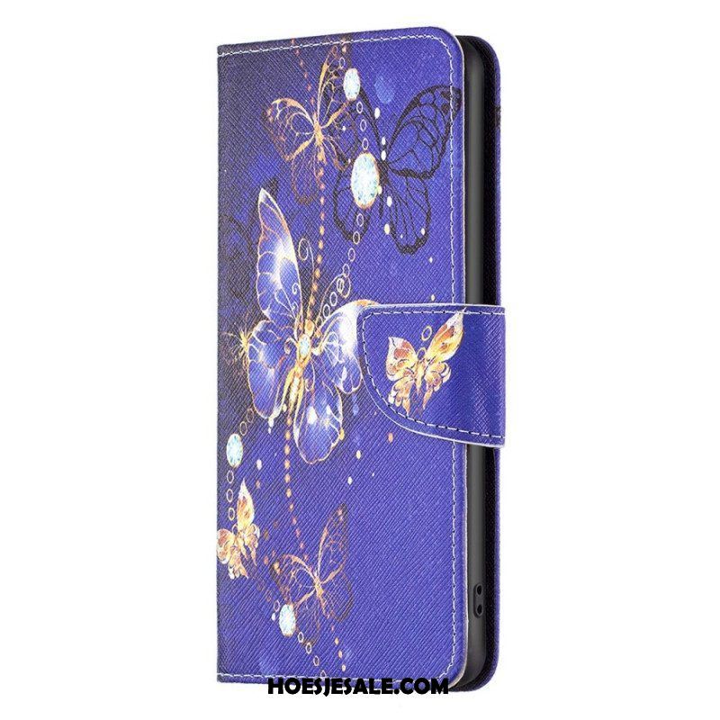 Folio-hoesje voor Samsung Galaxy M53 5G Gouden Vlinders