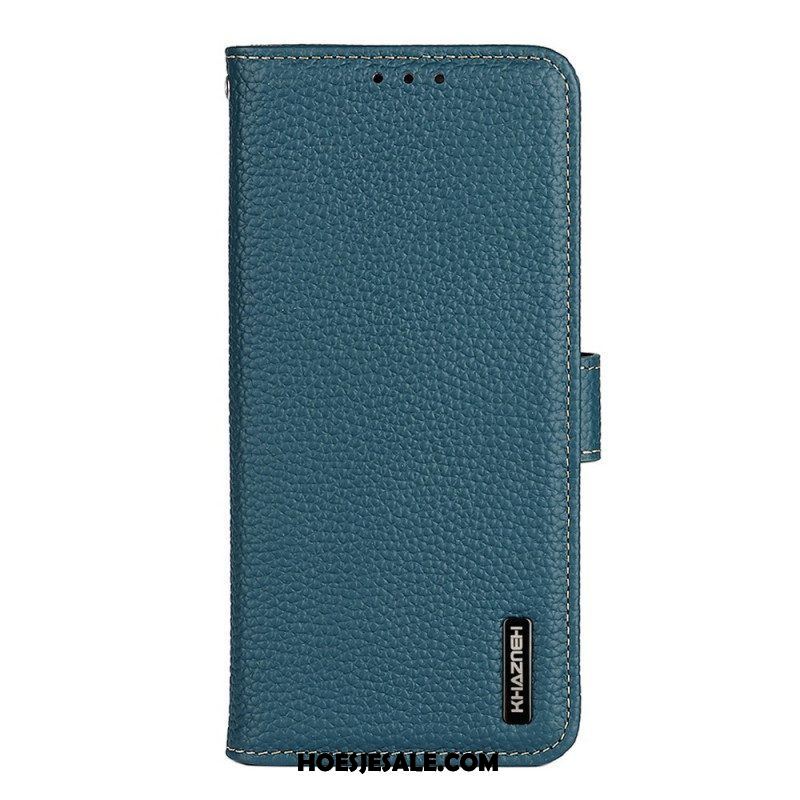 Folio-hoesje voor Samsung Galaxy M53 5G Khazneh Lychee Leer