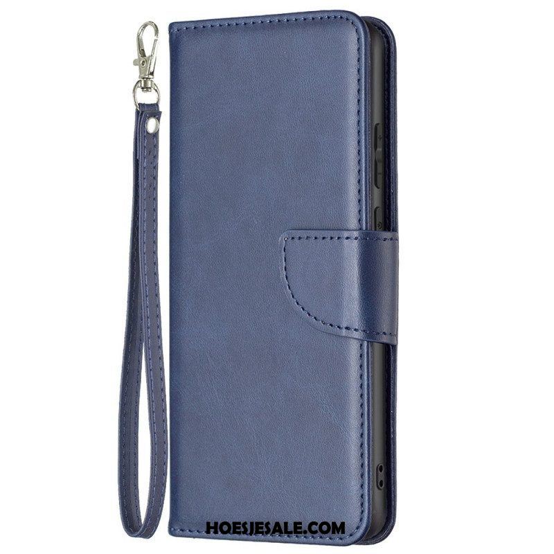 Folio-hoesje voor Samsung Galaxy M53 5G Schuine Sluiting Met Riem