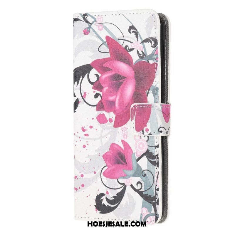 Folio-hoesje voor Samsung Galaxy M53 5G Tropische Bloemen