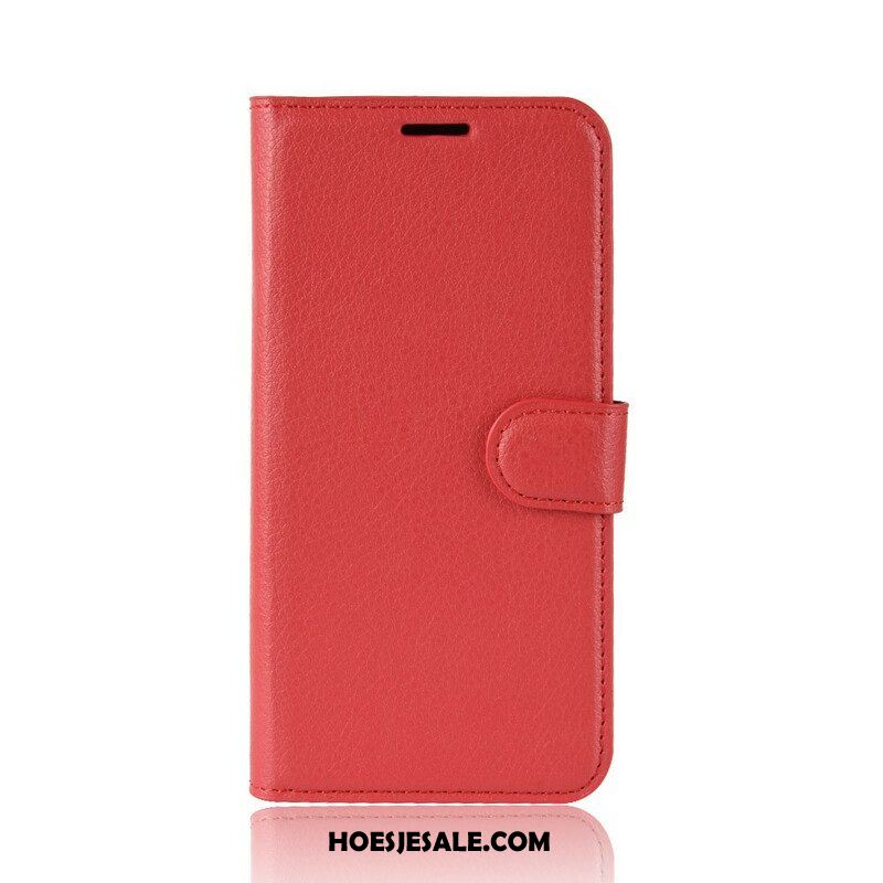 Folio-hoesje voor Samsung Galaxy S20 Plus / S20 Plus 5G Klassiek Lychee Kunstleer