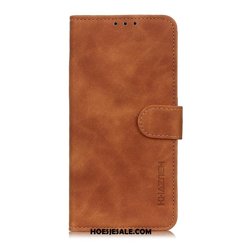 Folio-hoesje voor Samsung Galaxy S21 FE Khazneh Vintage Leereffect