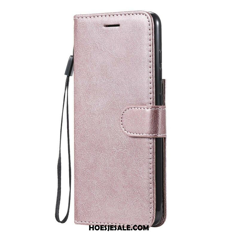 Folio-hoesje voor Samsung Galaxy S21 FE Met Ketting Strappy Leereffect