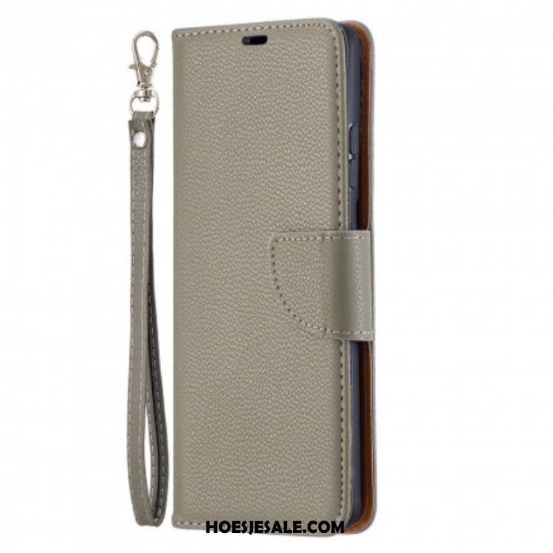 Folio-hoesje voor Samsung Galaxy S21 Ultra 5G Flip Case Lychee Rabat Schuin