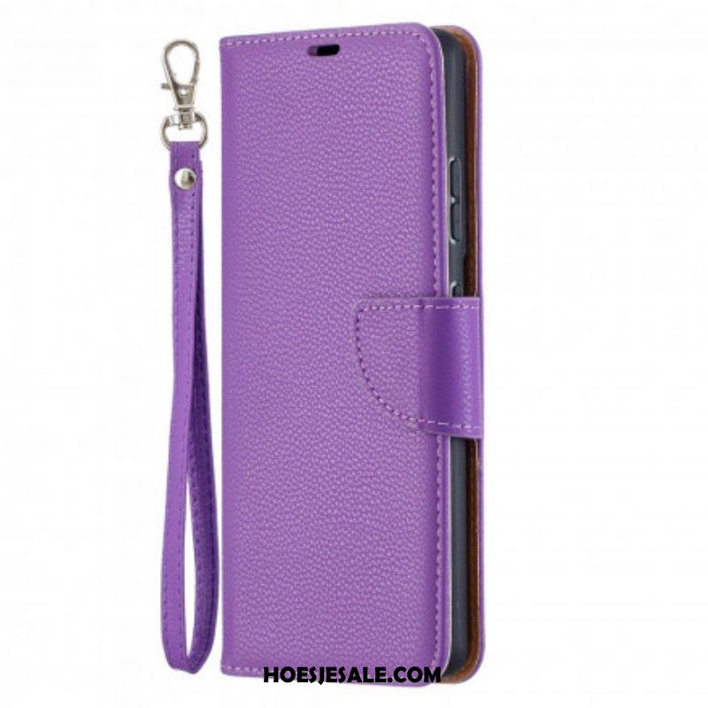 Folio-hoesje voor Samsung Galaxy S21 Ultra 5G Flip Case Lychee Rabat Schuin