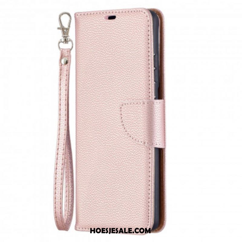 Folio-hoesje voor Samsung Galaxy S21 Ultra 5G Flip Case Lychee Rabat Schuin