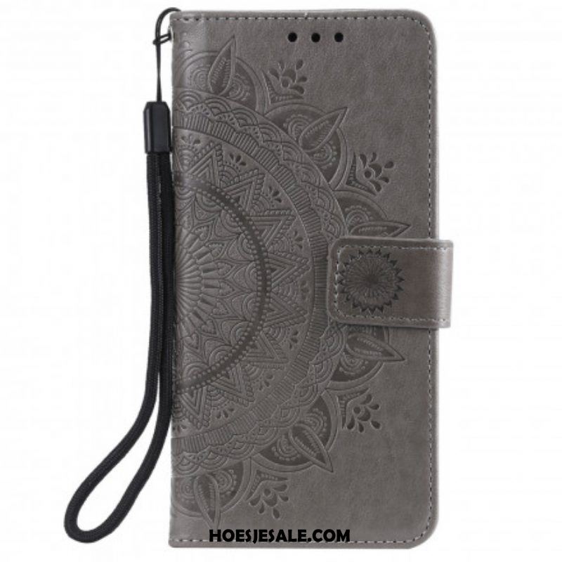 Folio-hoesje voor Samsung Galaxy S21 Ultra 5G Zon Mandala