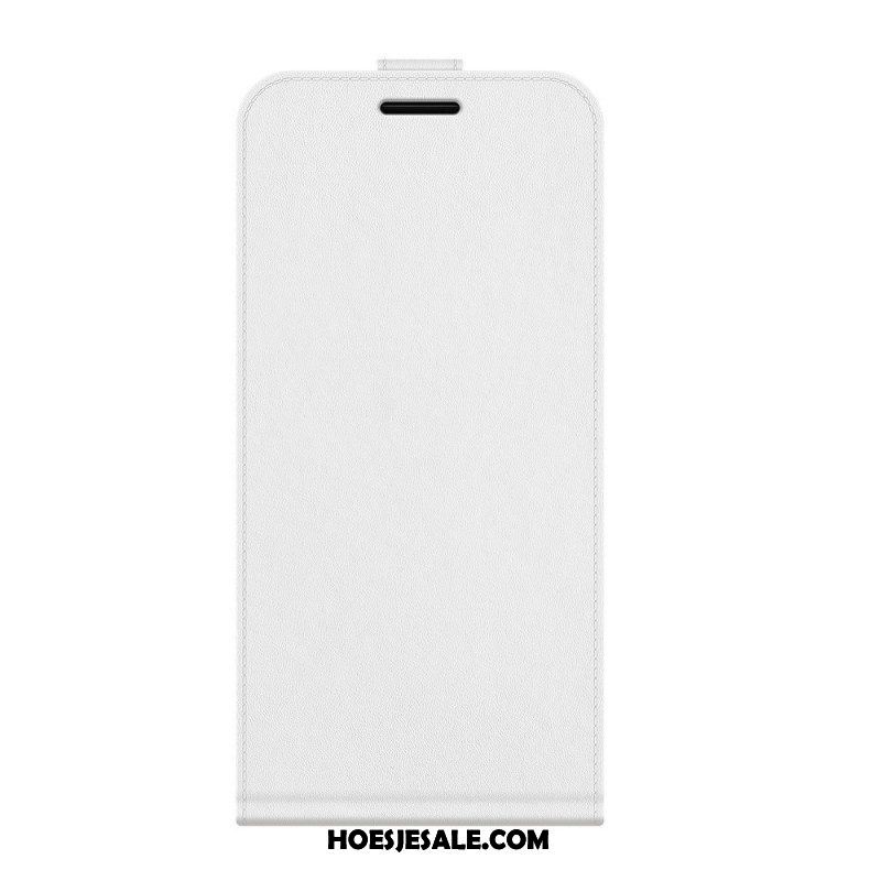 Folio-hoesje voor Samsung Galaxy S22 5G Flip Case Verticale Flap Met Leereffect