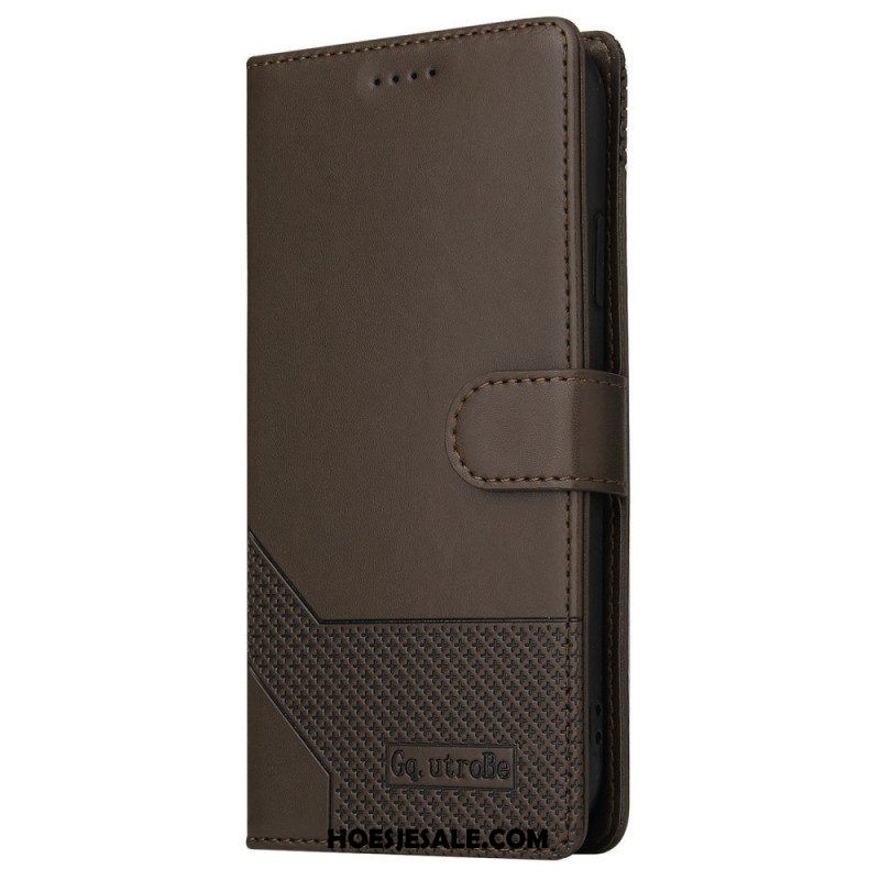 Folio-hoesje voor Samsung Galaxy S22 5G Ledereffect Gq.utrobe