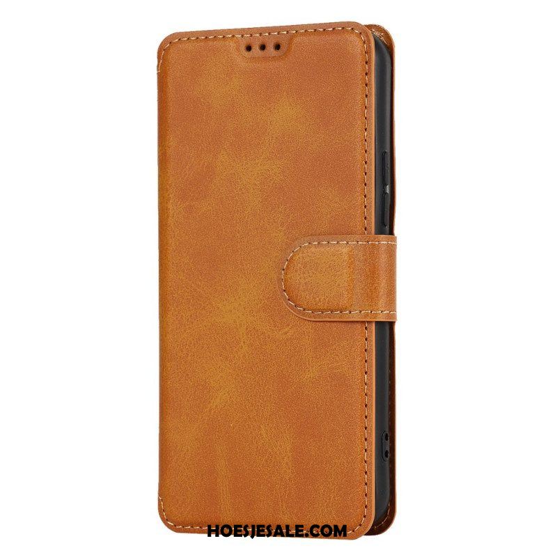 Folio-hoesje voor Samsung Galaxy S22 5G Mat Vintage Leereffect