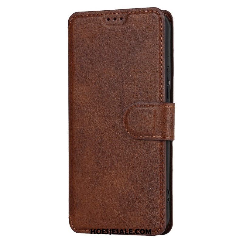 Folio-hoesje voor Samsung Galaxy S22 5G Mat Vintage Leereffect