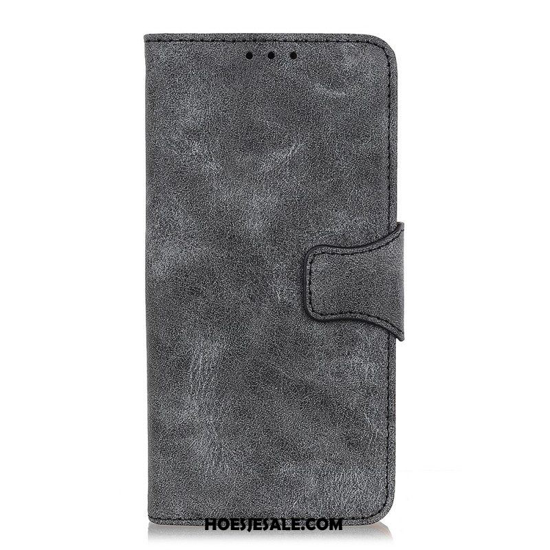 Folio-hoesje voor Samsung Galaxy S22 5G Vintage Gespleten Leer