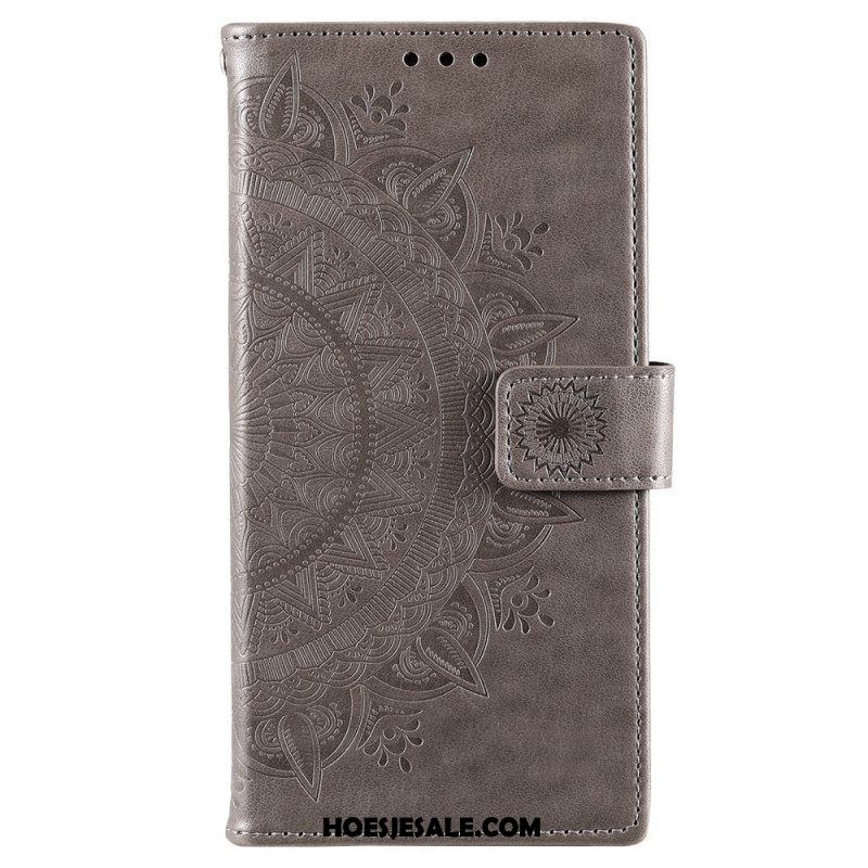 Folio-hoesje voor Samsung Galaxy S22 Plus 5G Zon Mandala