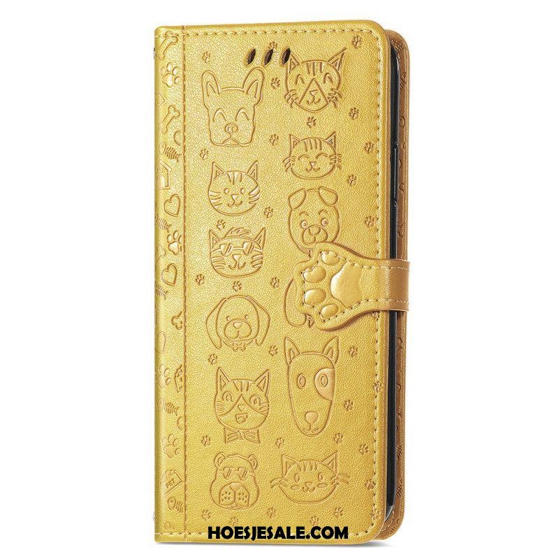 Folio-hoesje voor Samsung Galaxy S22 Ultra 5G Geanimeerde Dieren