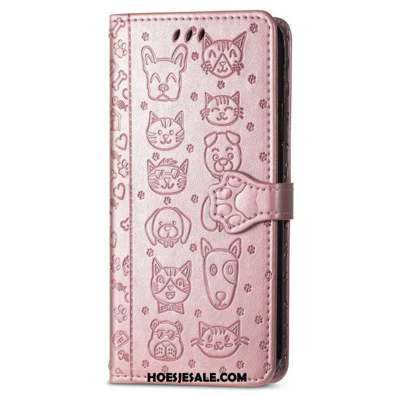 Folio-hoesje voor Samsung Galaxy S22 Ultra 5G Geanimeerde Dieren