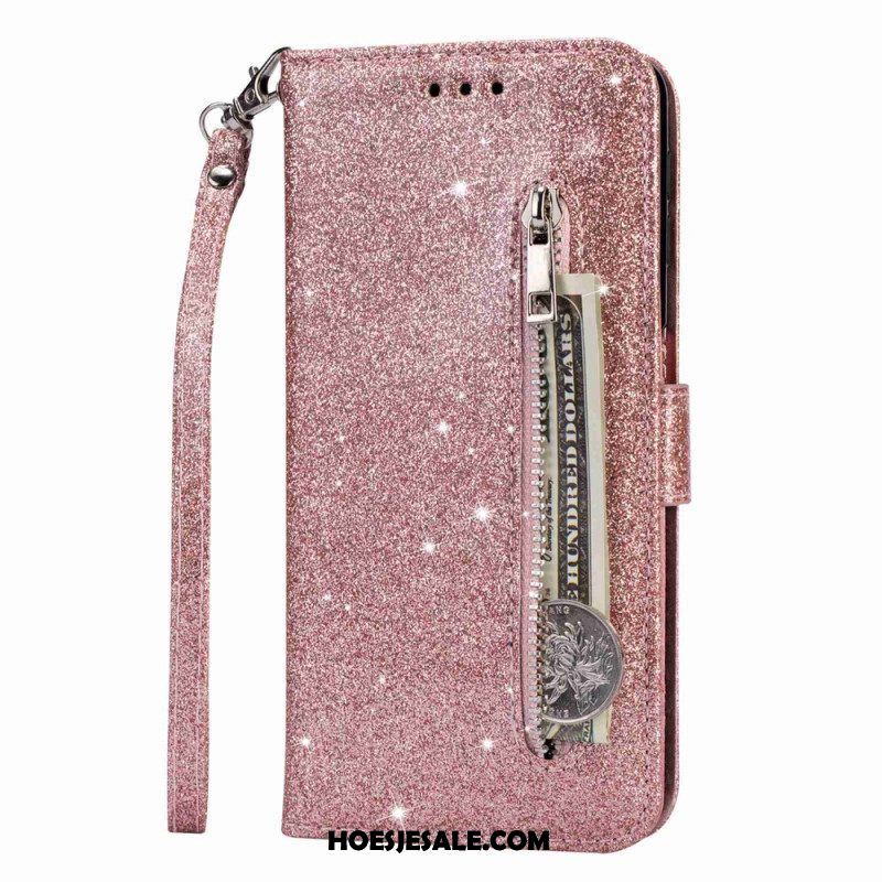 Folio-hoesje voor Samsung Galaxy S23 5G Glitter Portemonnee