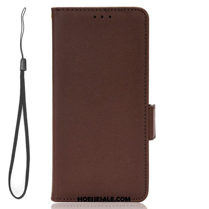 Folio-hoesje voor Samsung Galaxy S23 5G Ultradunne Dubbele Sluiting