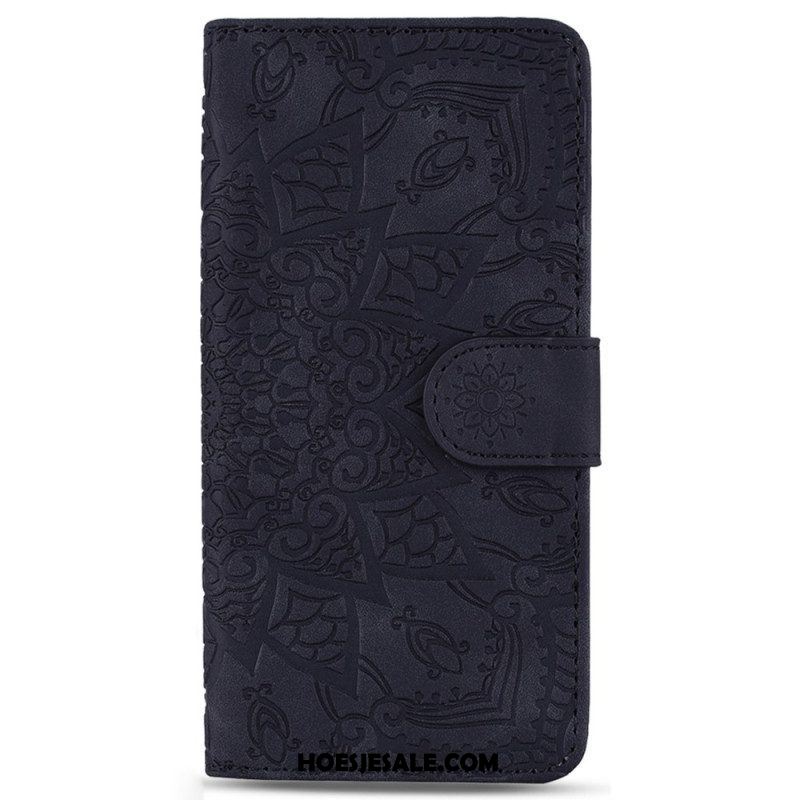 Folio-hoesje voor Samsung Galaxy S23 Plus 5G Met Ketting Stijlvolle Strappy Mandala