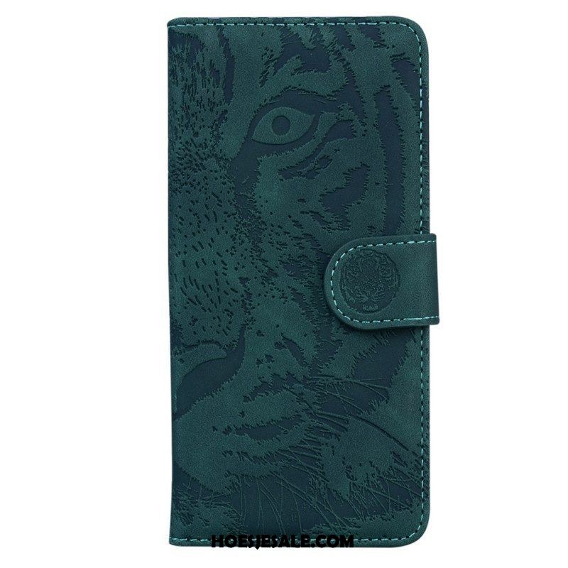 Folio-hoesje voor Samsung Galaxy S23 Plus 5G Tijger Voetafdruk