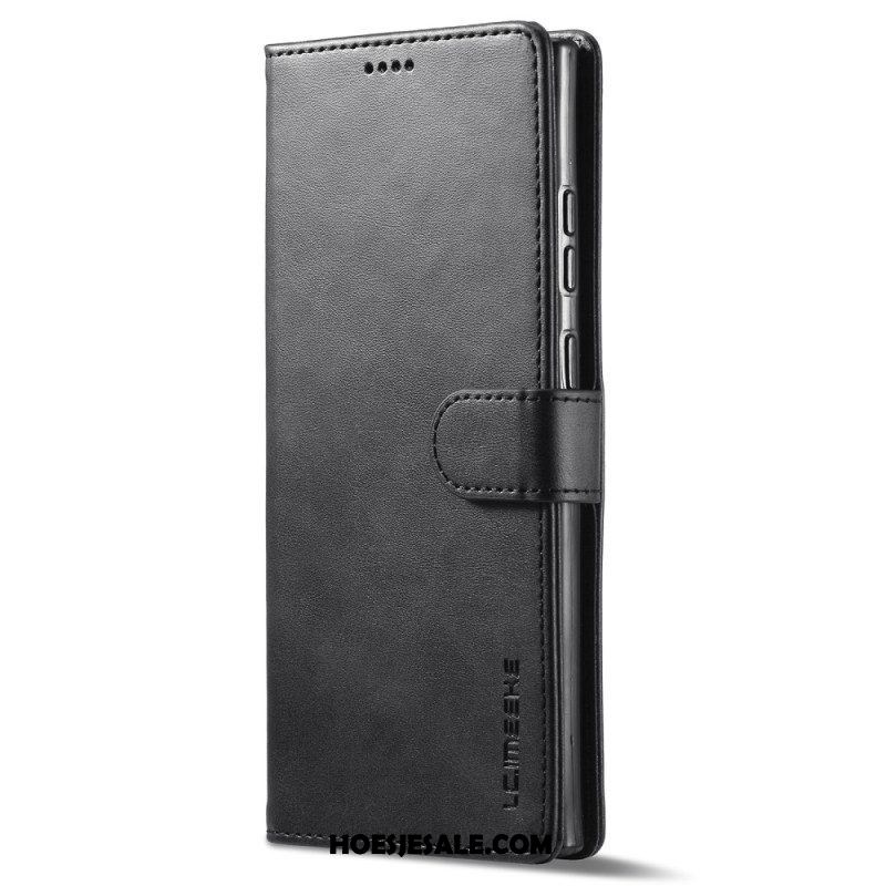 Folio-hoesje voor Samsung Galaxy S23 Ultra 5G Azns Ledereffect