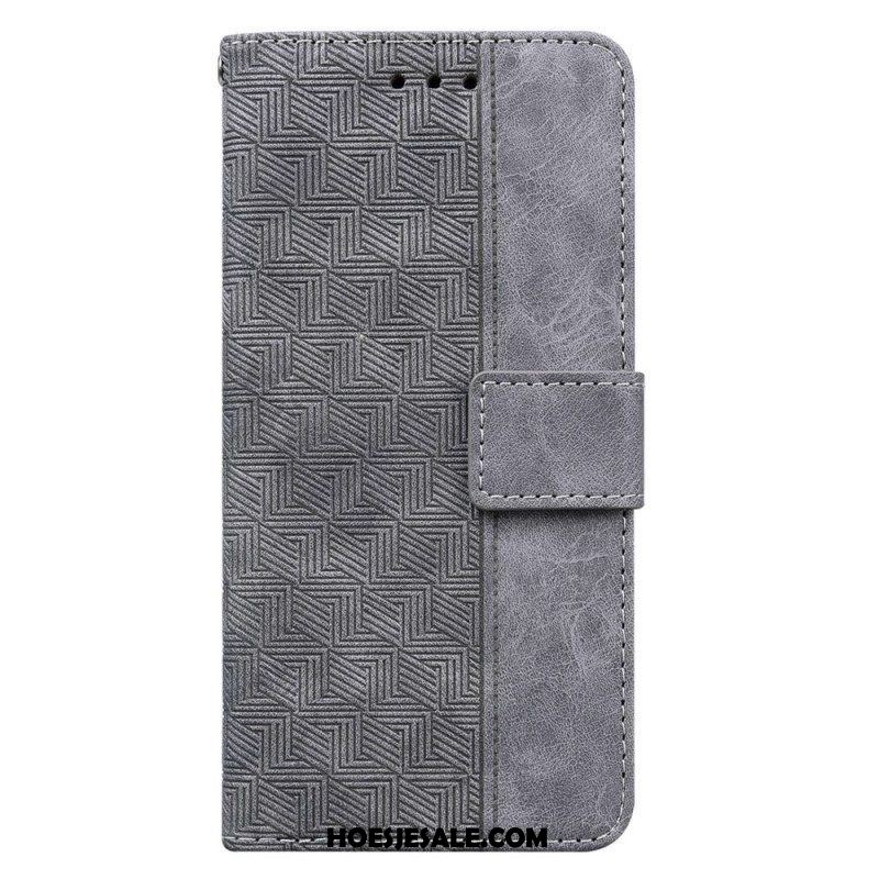 Folio-hoesje voor Samsung Galaxy S23 Ultra 5G Met Ketting Patroon Met Bandjes