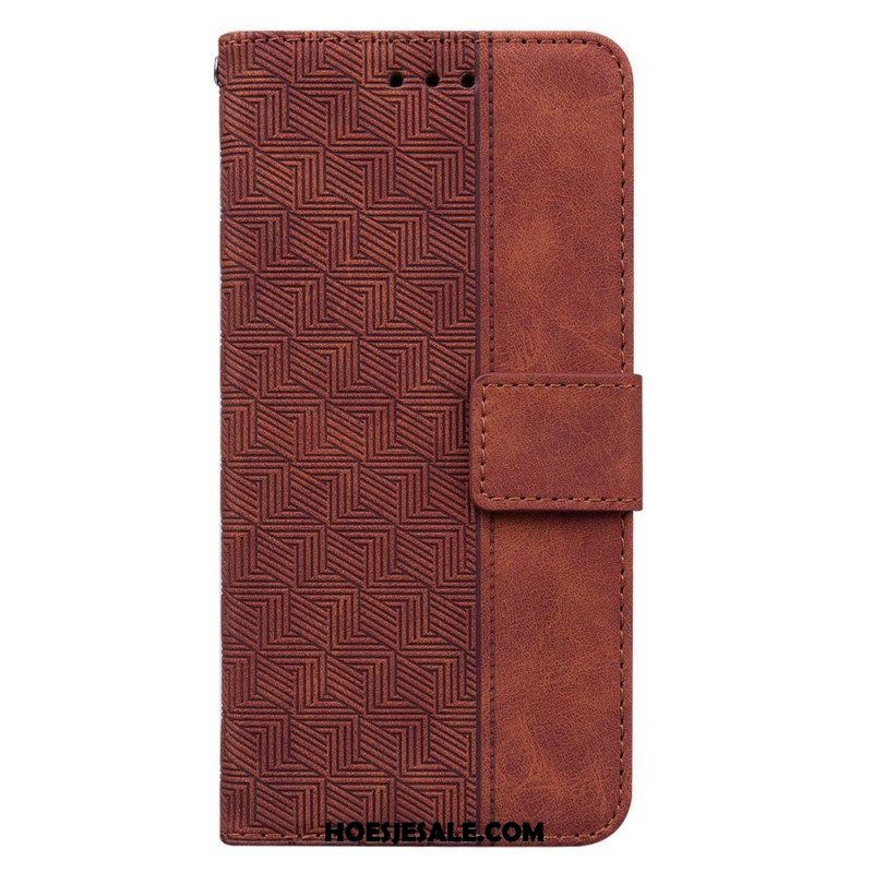 Folio-hoesje voor Samsung Galaxy S23 Ultra 5G Met Ketting Patroon Met Bandjes