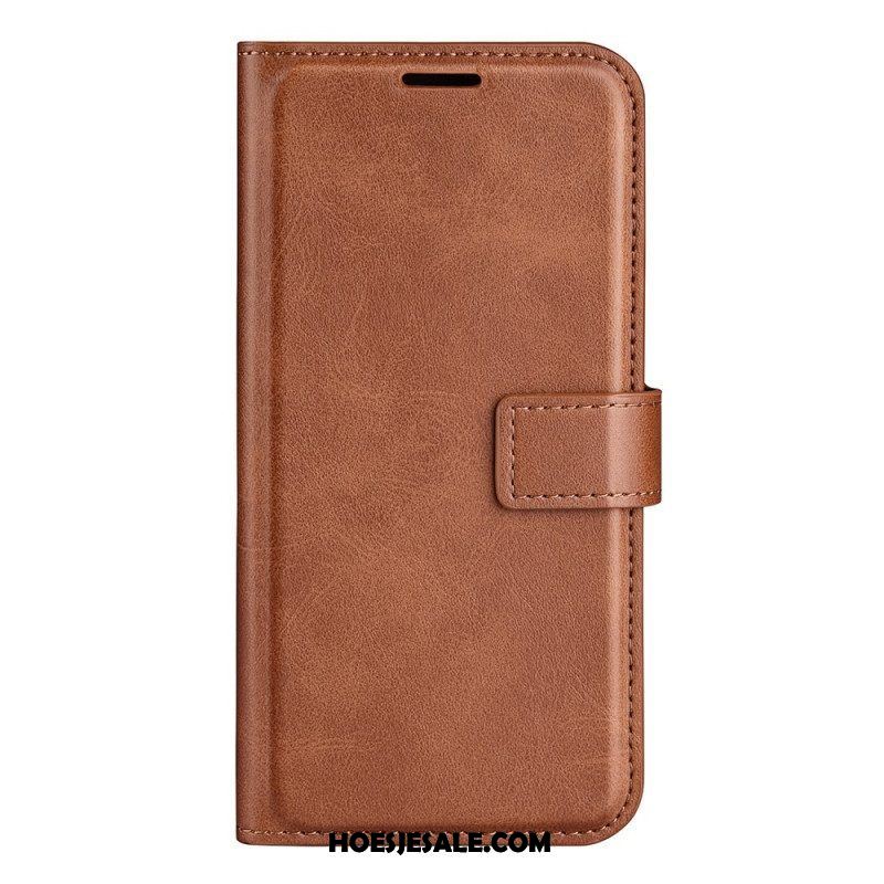 Folio-hoesje voor Samsung Galaxy S23 Ultra 5G Stijl Leer Kleur