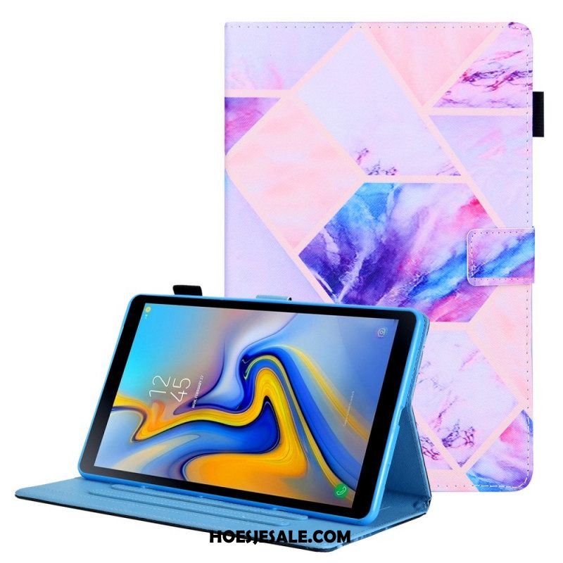 Folio-hoesje voor Samsung Galaxy Tab A8 (2021) Ontwerp Met Marmeren Geometrie