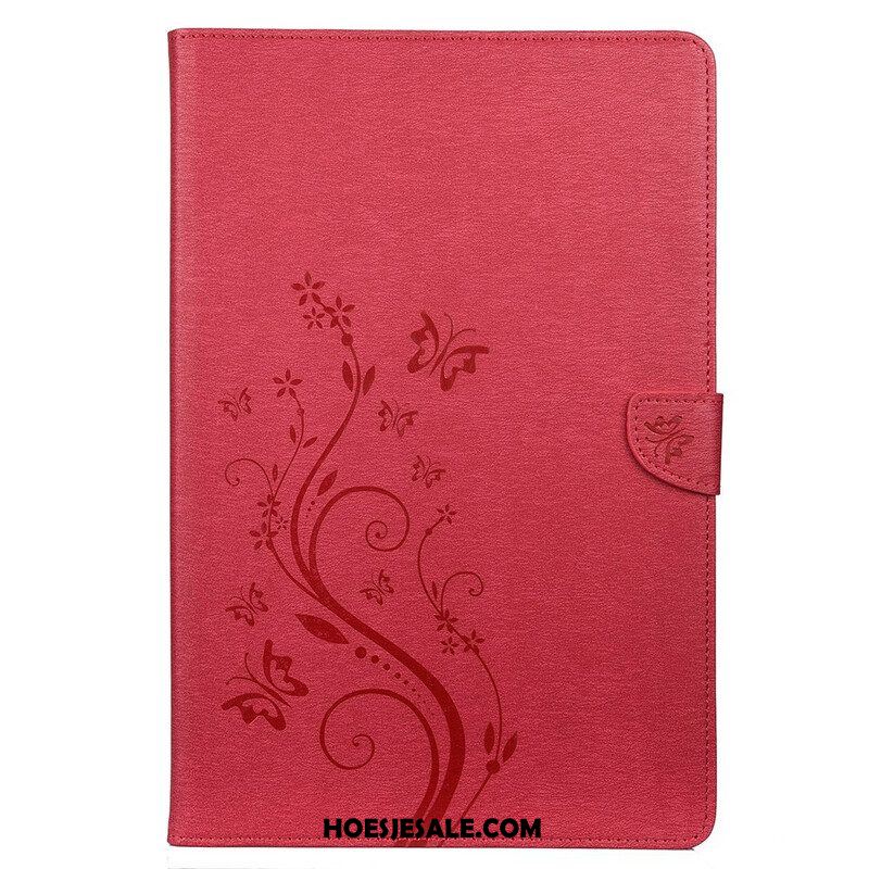 Folio-hoesje voor Samsung Galaxy Tab S8 Plus / Tab S7 Plus Bloemen Vlinders