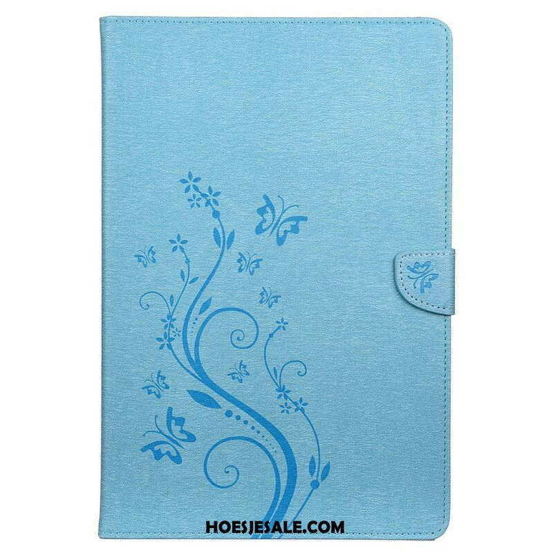 Folio-hoesje voor Samsung Galaxy Tab S8 Plus / Tab S7 Plus Bloemen Vlinders