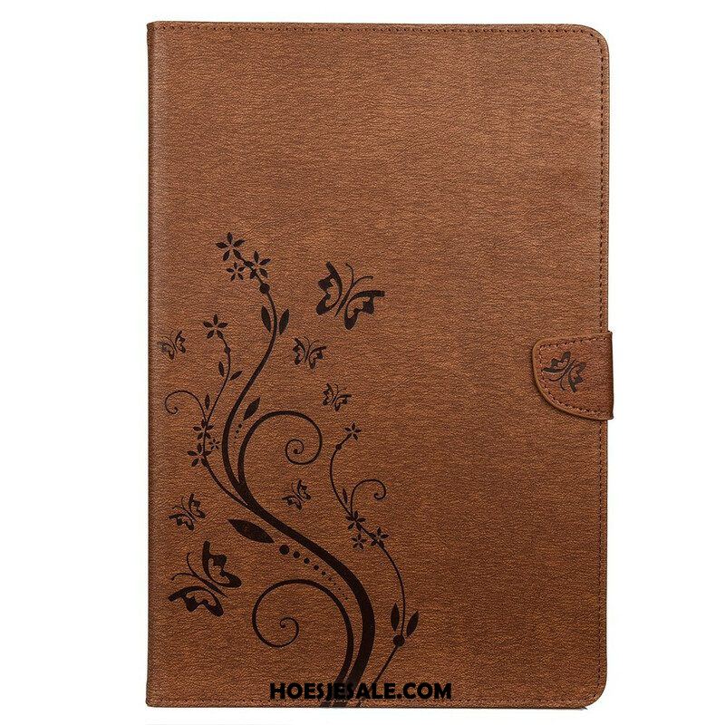 Folio-hoesje voor Samsung Galaxy Tab S8 Plus / Tab S7 Plus Bloemen Vlinders