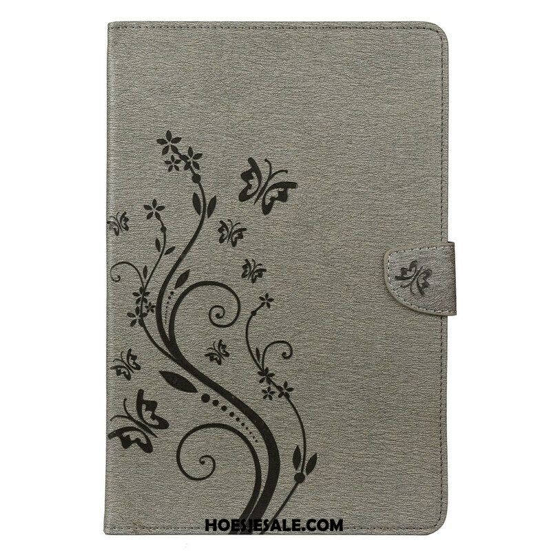 Folio-hoesje voor Samsung Galaxy Tab S8 / Tab S7 Bloemen Vlinders