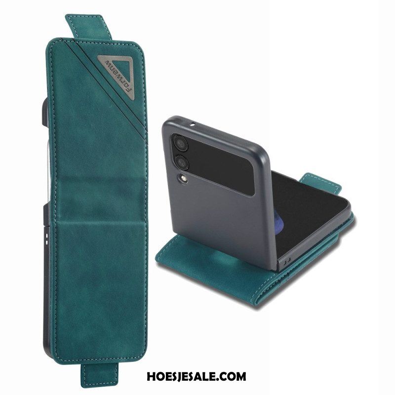 Folio-hoesje voor Samsung Galaxy Z Flip 4 Flip Case Forwenw Ledereffect