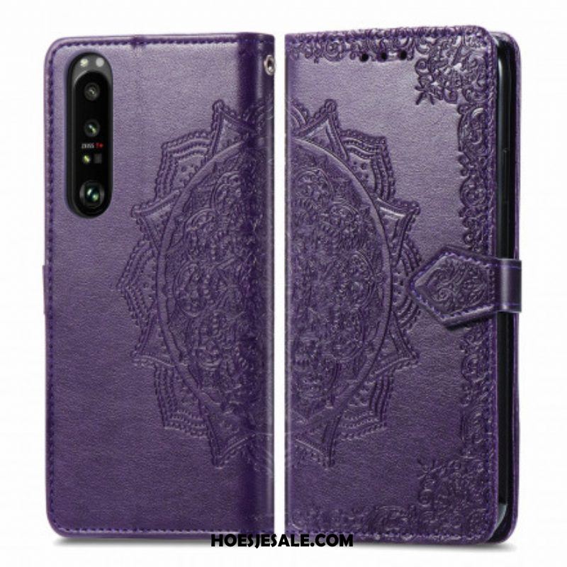 Folio-hoesje voor Sony Xperia 1 III Mandala Middeleeuwen