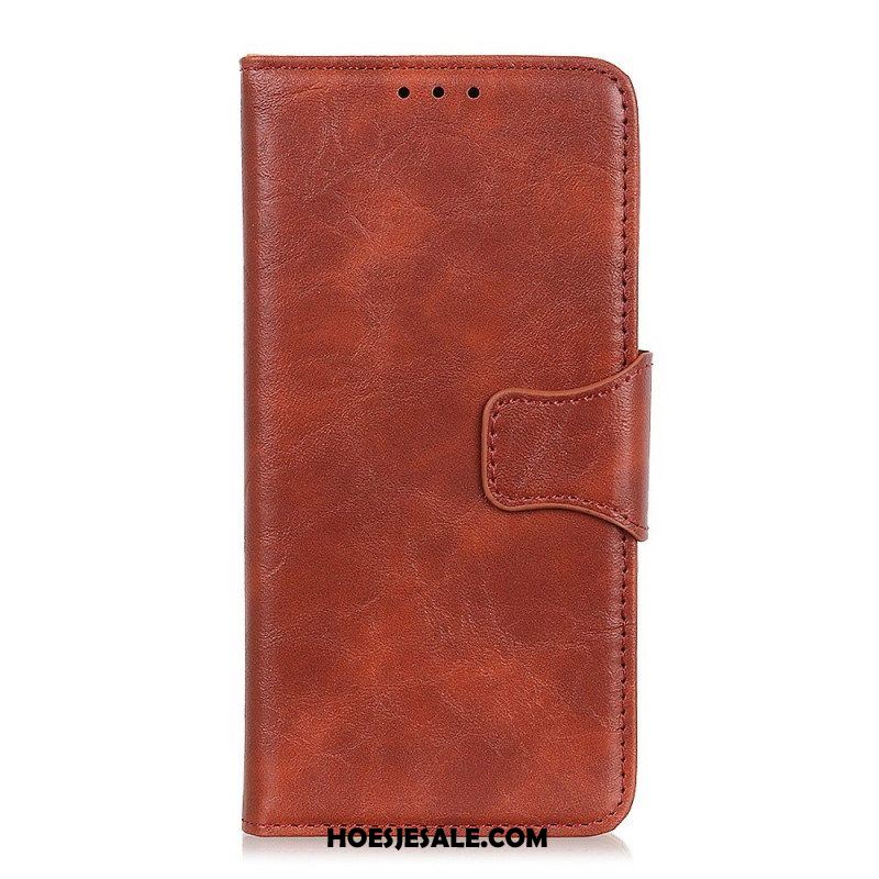 Folio-hoesje voor Sony Xperia 1 IV Gespleten Lederen Vintage Sluiting